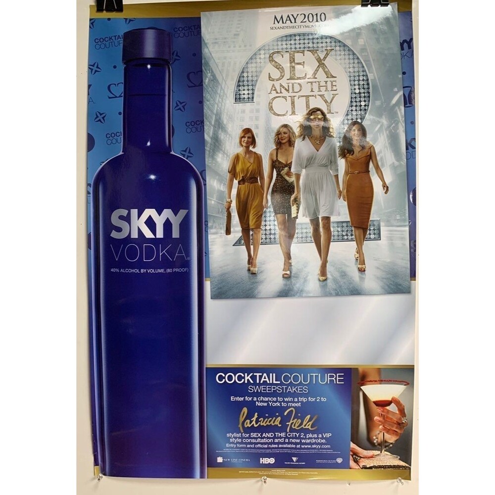 Sex and the City 2 Movie Theater Skyy Vodka Advertising Poster